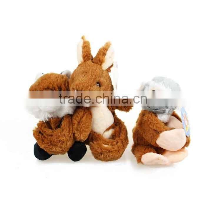 Cute novelty frog plush animal bracelet with new design