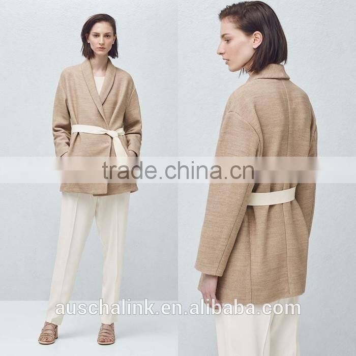 High Quality Ladies Side Pocket Long Sleeve Cheap Warm Cotton Coat