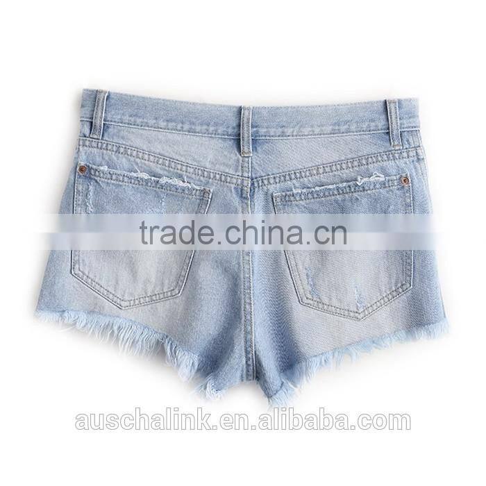 summer latest washed jeans model for sexy girls wholesale price