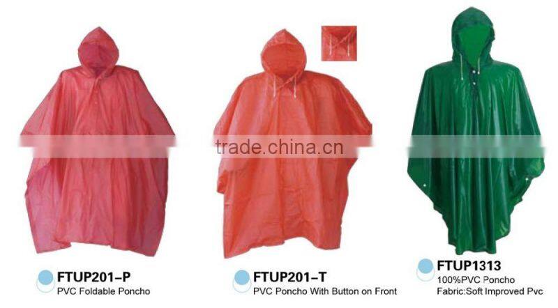 reusable waterproof pvc poncho cheap poncho
