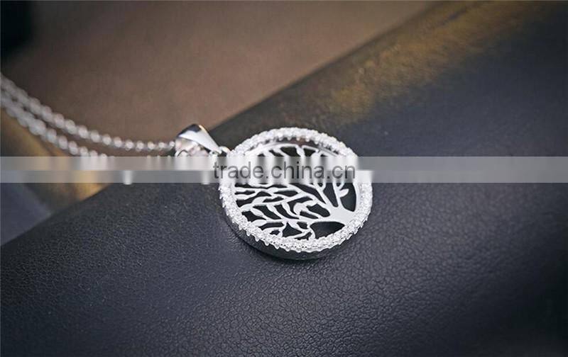 New fashion jewelry simple circular design 925 silver pendant