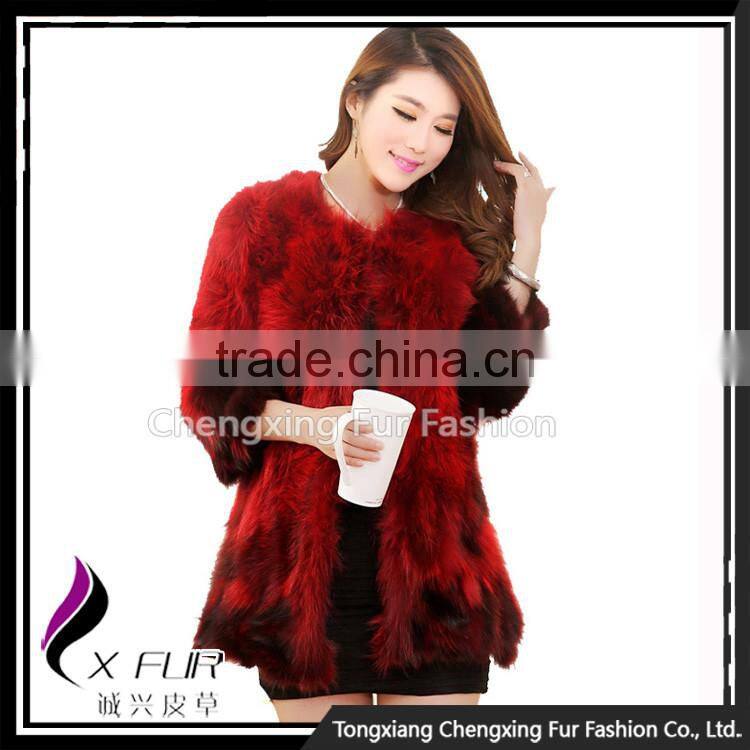 CX-G-A-18A 2016 New Real Raccoon Dog Fur Real Fur Jacket