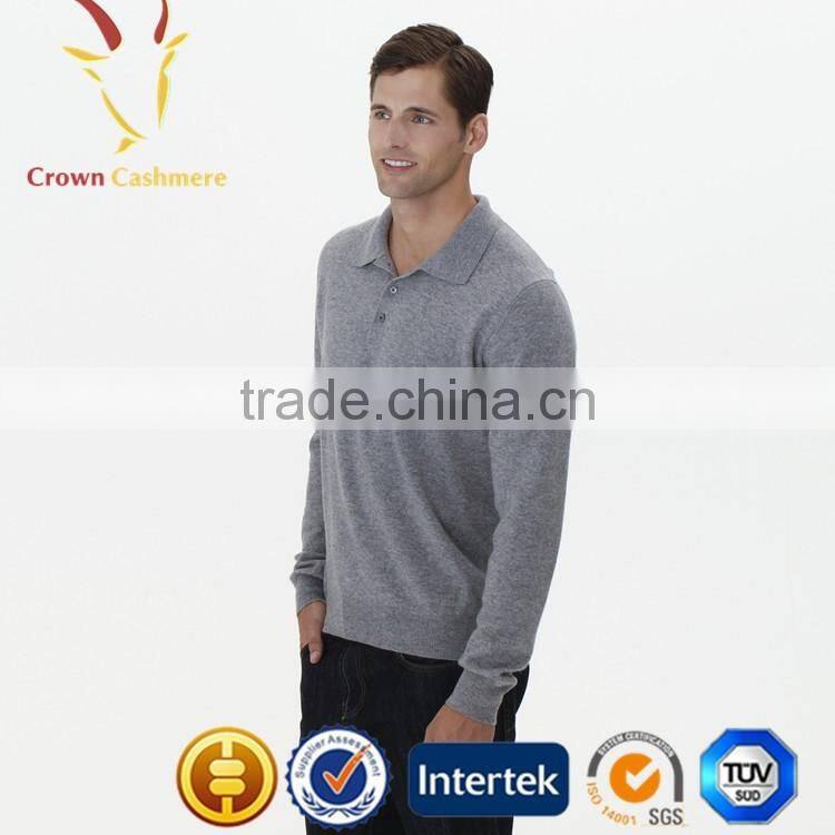 Anti-shrink Polo 100 Cashmere Sweaters for Men