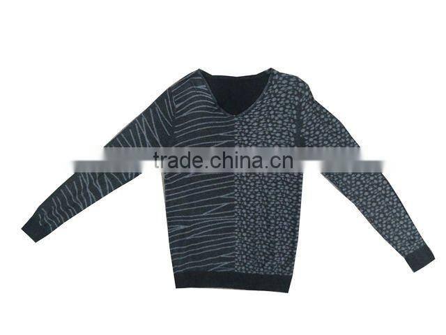 2015 new design spring men's jacquard pullover sweater