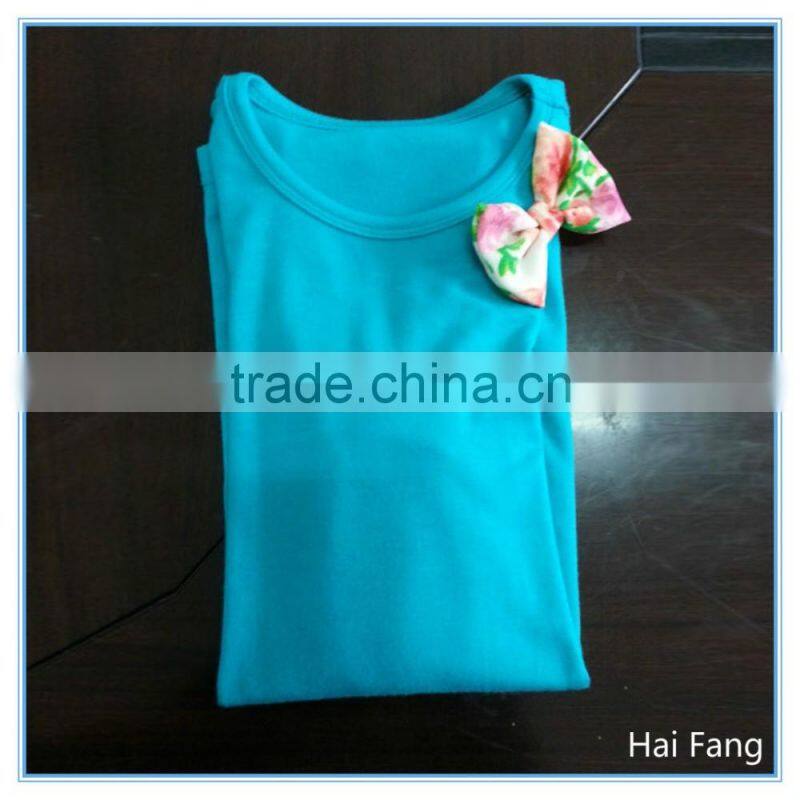 OEM Children Girls Long Sleeve T Shirts, Bowknot T Shirts, O neck T Shirts