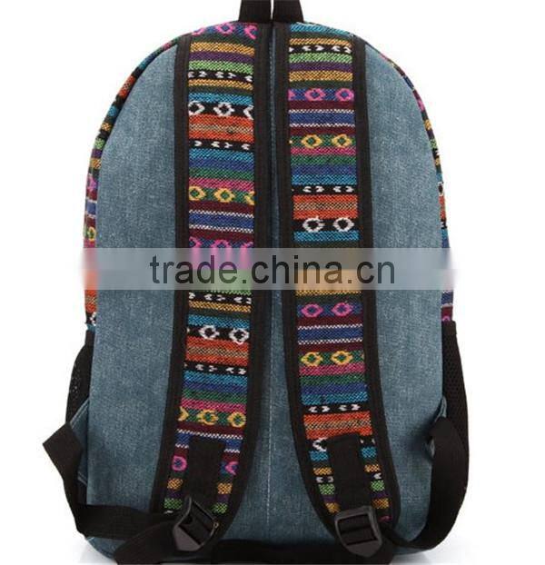 Custom Canvas Korean Style Laptop Backpack Cheap Girls School Backpack Bag