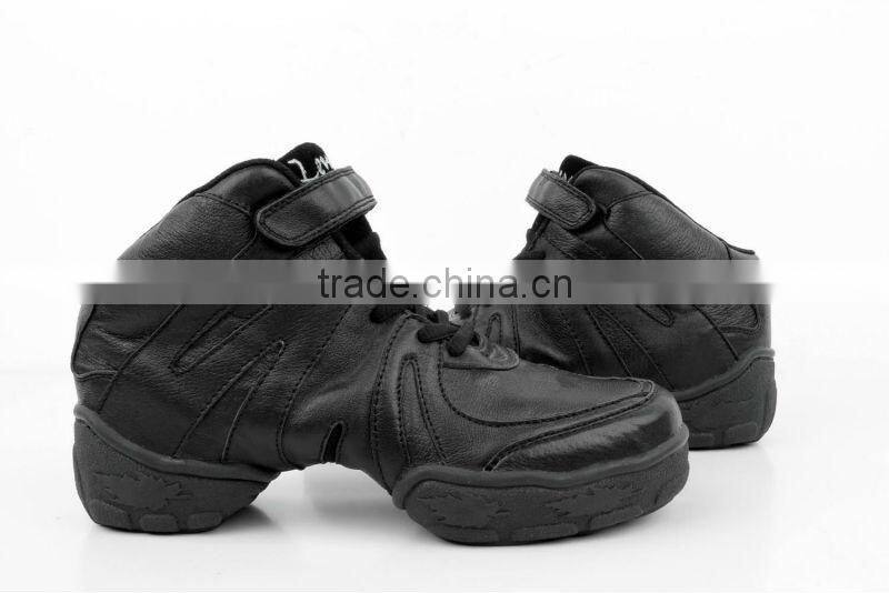 WOMENS BLACK JAZZ MODERN DANCE SHOES HIGH TOP BOOTS 0953A