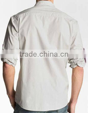 2013 mens spring&autumn long sleeve greyish shirt