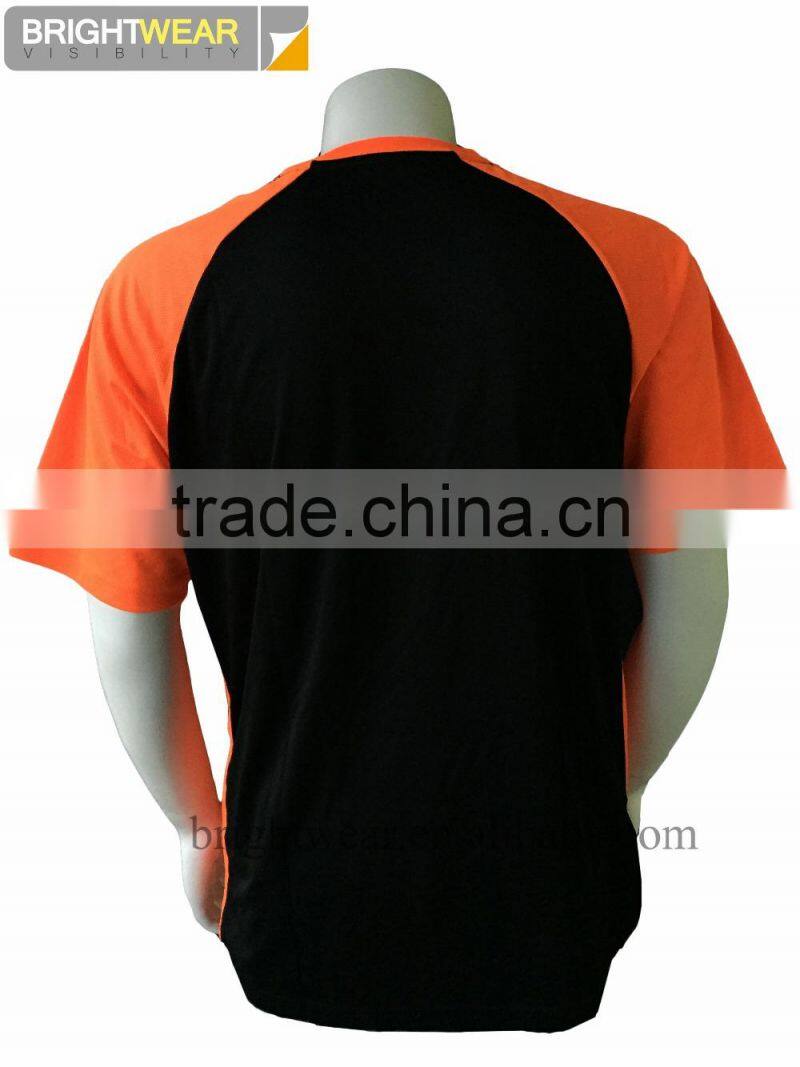 Two-tone mens short sleeve hi vis Europe reflective t-shirt