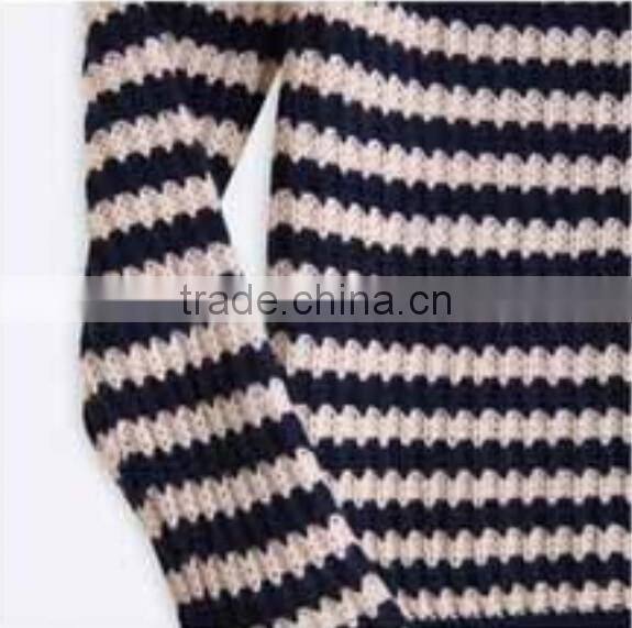 Hot sale pullover sweater knit cotton fabric with stripe for boys