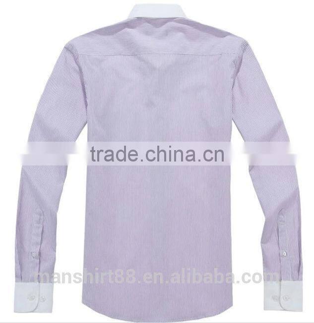 long sleeve striped dress shirt for men