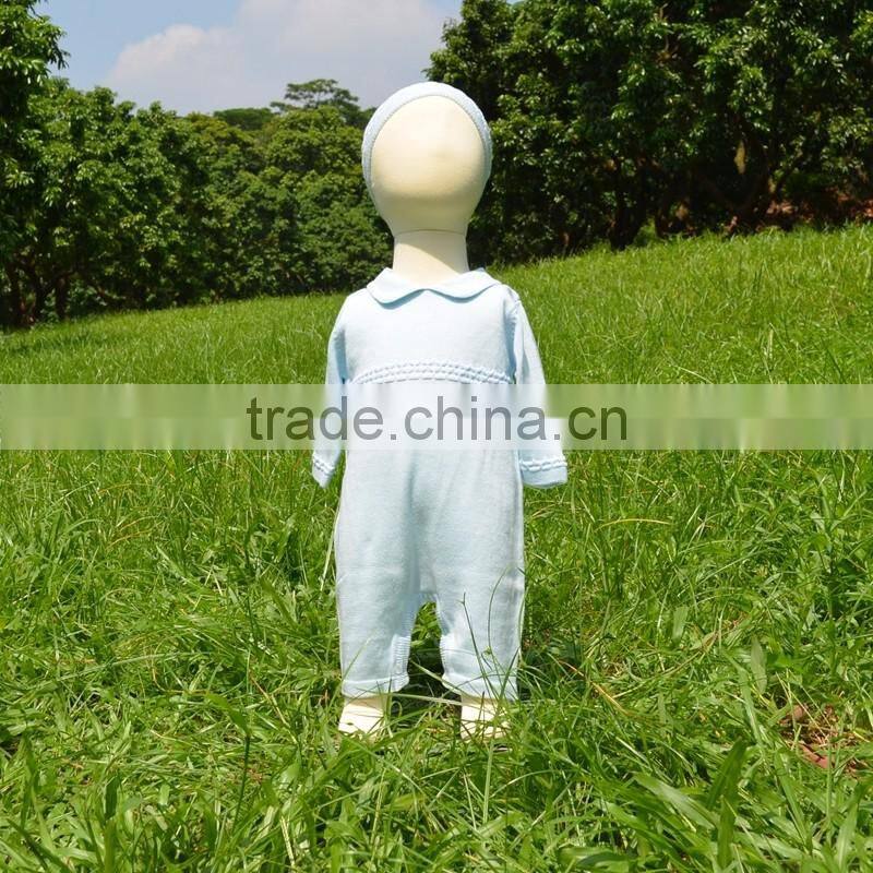Long Sleeve Knitted Baby Boy Romper Sweater With Hat