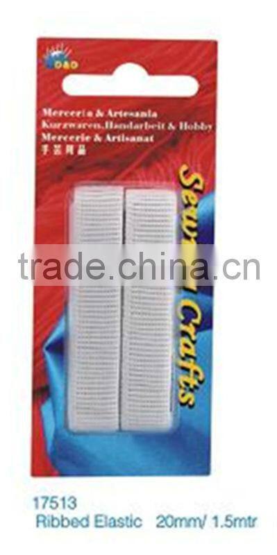 D&D custom elastic waistband 20MM/1.5MTR 100% cotton ribbed elastic belt (No17513)