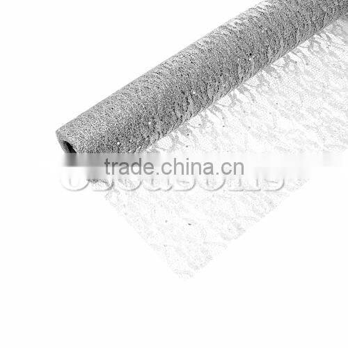 Silver Glitter 48cm,1Roll Organza Jewelry Gift Flower Wrapping