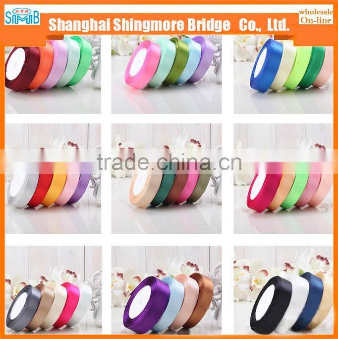 Textile factory hot wholesale satin ribbon for garment accessories, and gift packing