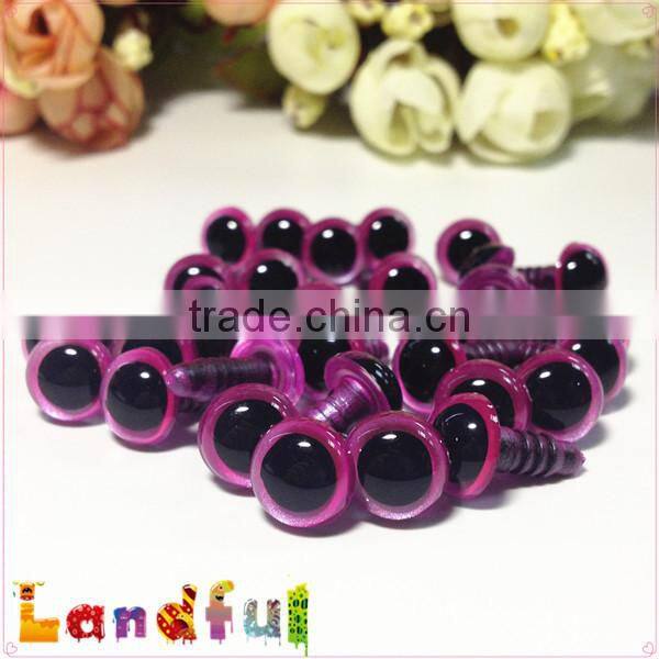 10mm Bright Metallic Colored Monster Purple Animal Toy Eyes