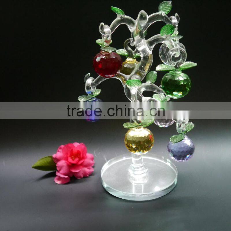 unique crystal apple model tree for wedding gift and home decoration