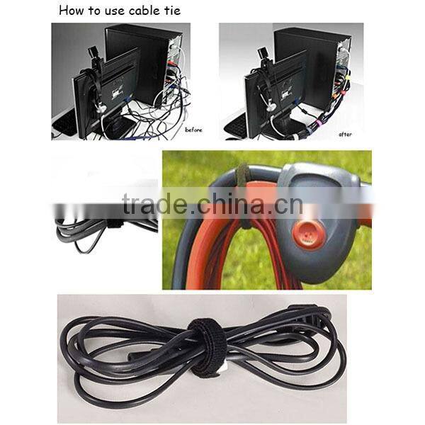 100% nylon Hook and loop cable tie for cloth ,shoes , bags ,medical equipment