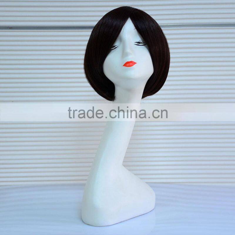 High Quality 2016 New Fashion Pink Wavy Short Bob Wig For Female Model