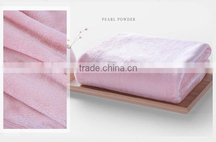 Soft plain baby flannel fleece blanket plus