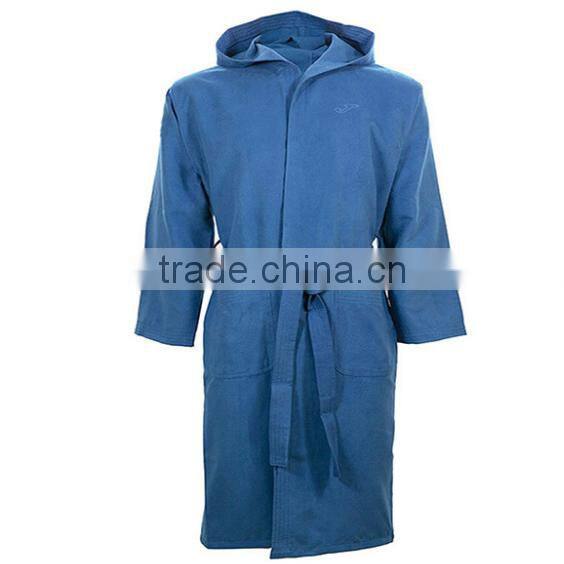 Polyester Hooded Microfiber Bathrobe