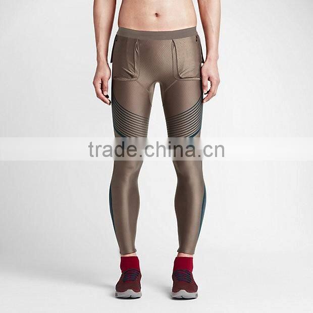 2016 good elasticity mens tights pantyhose fitness of pants for running