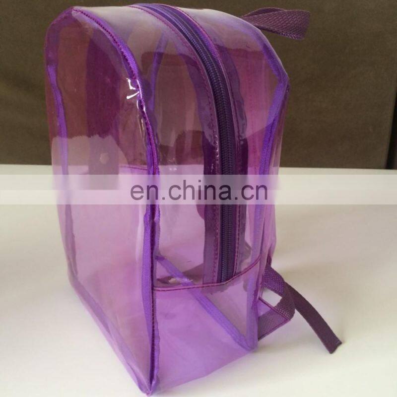 Clear Transparent PVC Multi-pockets School Backpack Outdoor Backpack