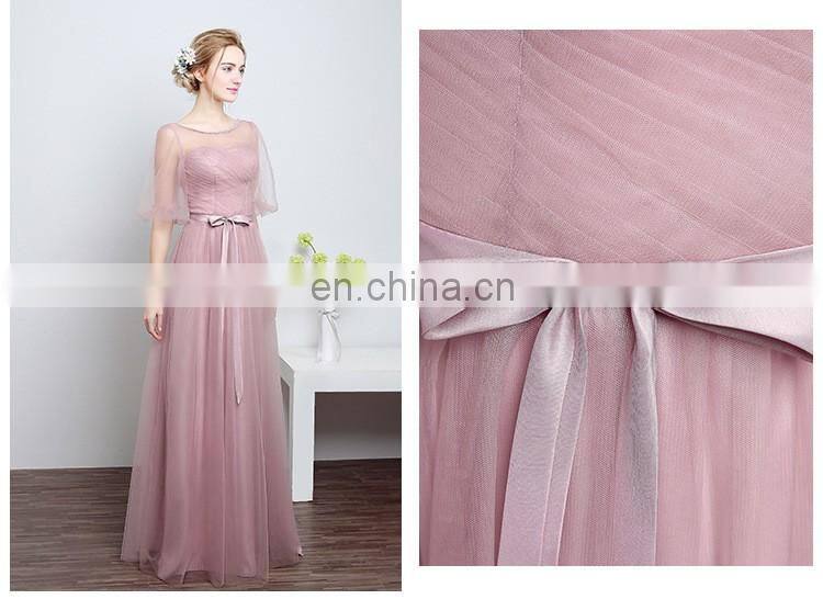 HS1613 Vintage A line Long Cheap 2017 Wedding Prom Bridesmaid Dress