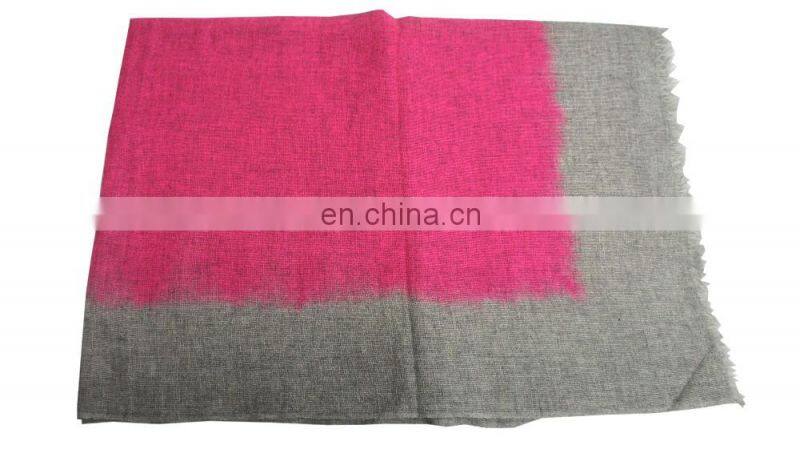 Ombre dye pashmina wool shawls