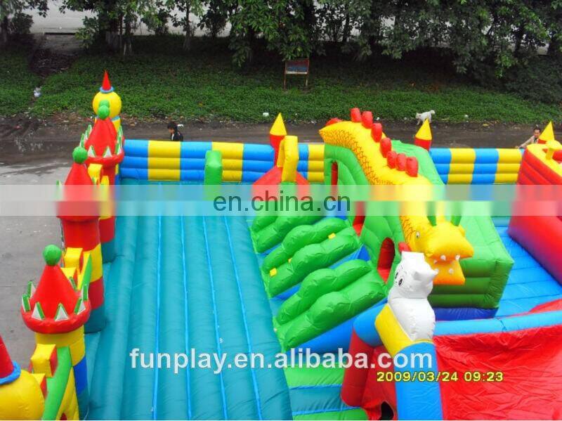 Outdoor amusement park CE commercial wholesale Inflatable fun city