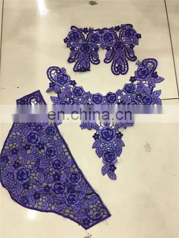 B-019 polyester collars simple lace neck designs embroidery embroidery applique
