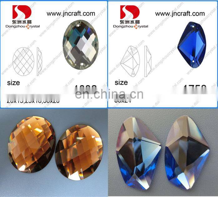 Wholesale Loose Crystal Garment Beads Mirror Glass Stone for Clothing Decoration