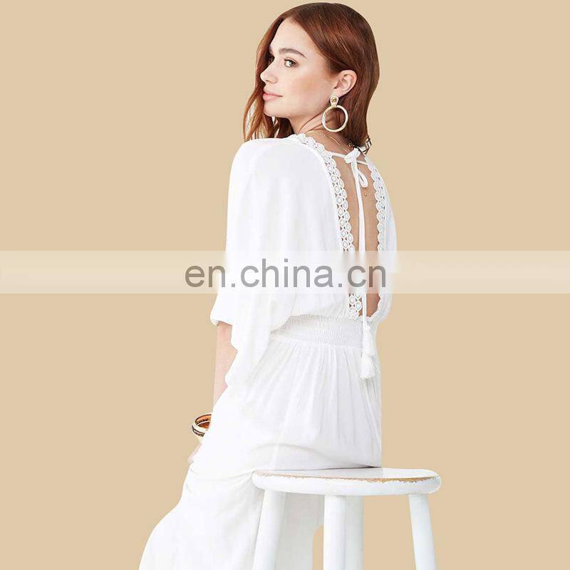 White Cotton Beach Dress 2019 Robe de Plage Lace Beach wear Pareo Beach Bikini cover up Sarong Kaftan Tunic Swim Covers