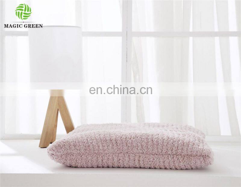 Barefoot Dreams super soft zero defect 100% polyester micro feather yarn knit bedcover blanket pillow case set cushion cover