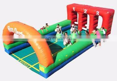 Outdoor Kids Fun Inflatable Horse Racing Inflatable Race Track With Horse Run