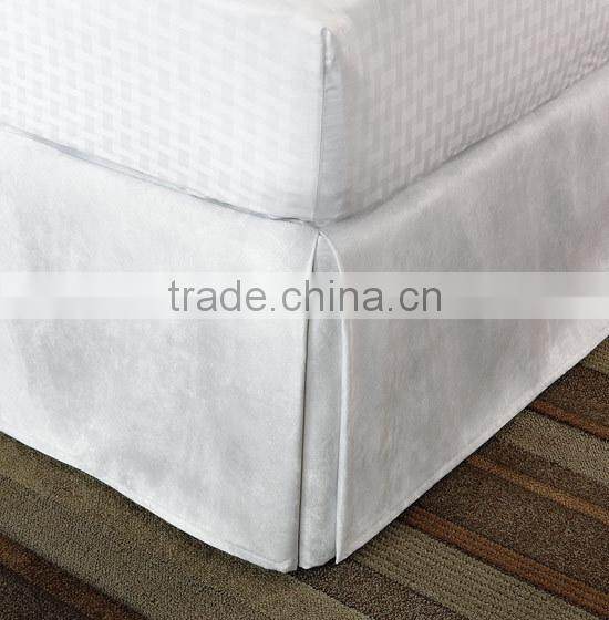 luxury 5 star decorative 100% polyster hotel bed skirt queen bed skirt
