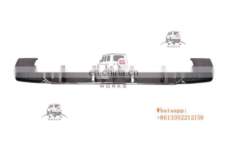 G wagon W464 topc style carbon fiber front lip with led lights and rear diffuser fit for G wagon W464 W463A G63 car bumper lip