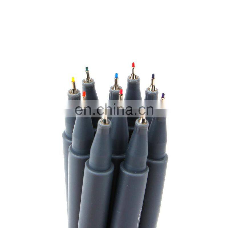 10 Pcs/set Fine Line Drawing Pen For Manga Cartoon Advertising Design Water Color Pens Stationery Office School Supplies