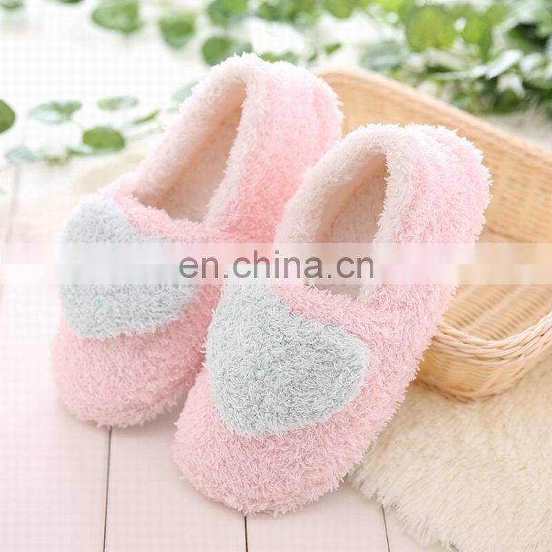 Lovely Ladies Home Floor Soft Women indoor Slippers Outsole Cotton-Padded Shoes Female Cashmere Warm Casual Shoes