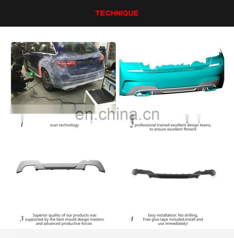 Easy installation top selling carbon fiber rear diffuser for BMW 3 series G20 G28 M-sport 2020