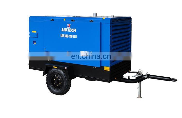 Liutech 20 Bar Versatility Portable Air Compressor Outdoor Usage Equipment for Mining and Civil Construction 1200~1900rpm 191kw