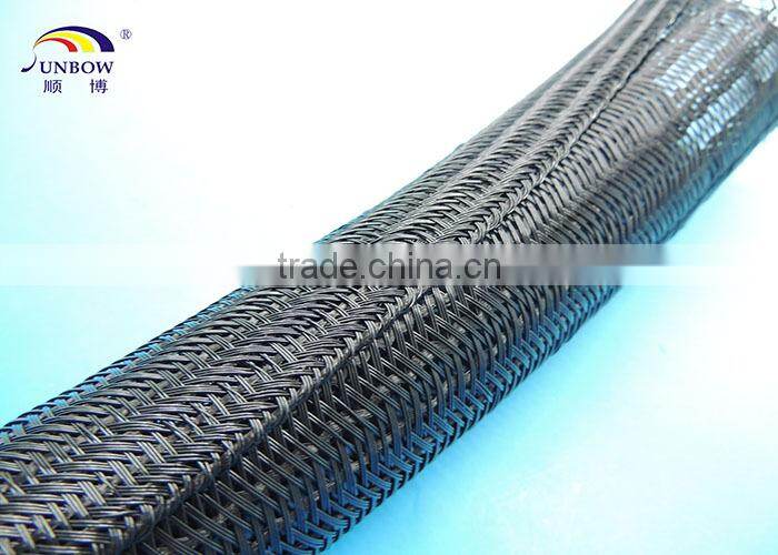 SUNBOW High Quality Flexible,Semi-Rigid, Split Self-Wrap Braided Sleeving