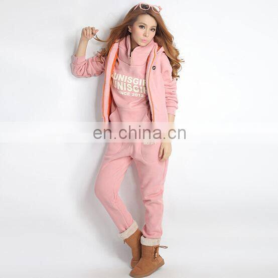 Wholesale Custom Women's suit new casual comfort three-piece set with velvet warm home fashion sweater vest