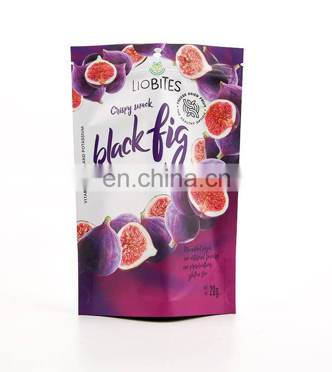 China Supplier Wholesale Matt Laminated Aluminum Foil Zip Lock Plastic Packaging Pouch Banana Mango Chips Bag