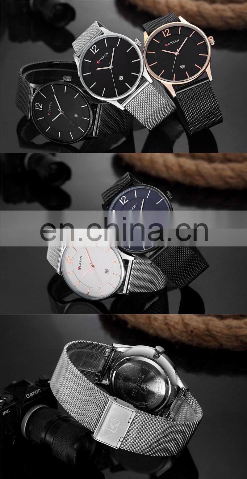 New Curren 8231 Men's Calendar Watches Ultra Thin Man Quartz Watch