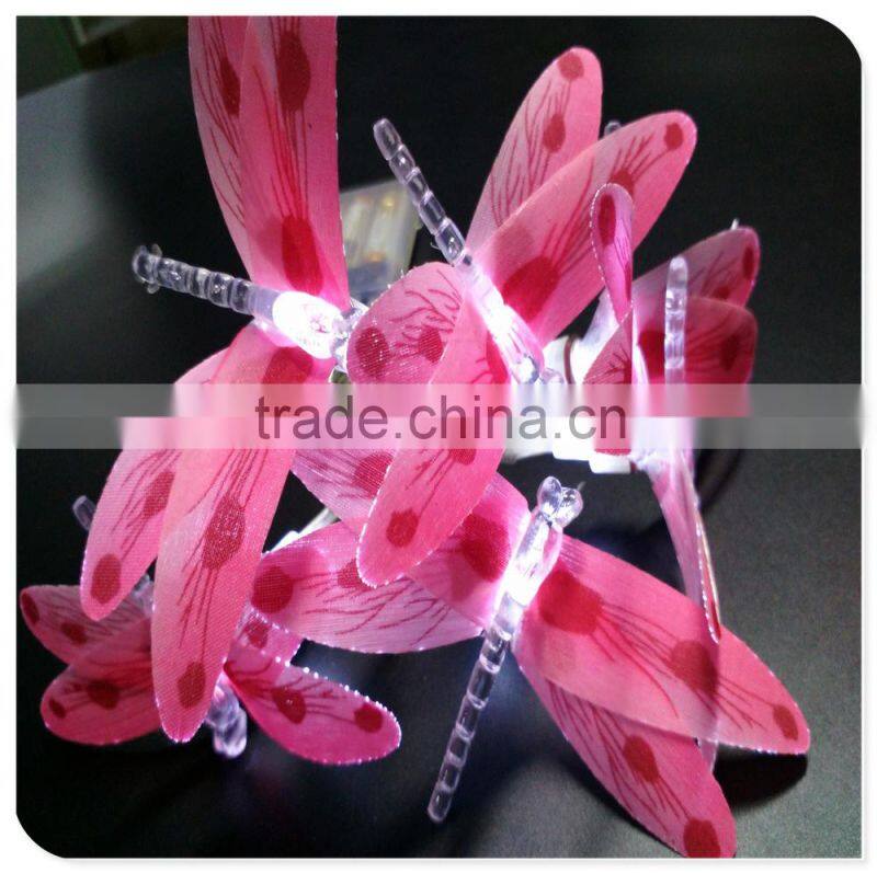 led butterfly fiber battery powered christmas lights for christmas ornament, animal decoration