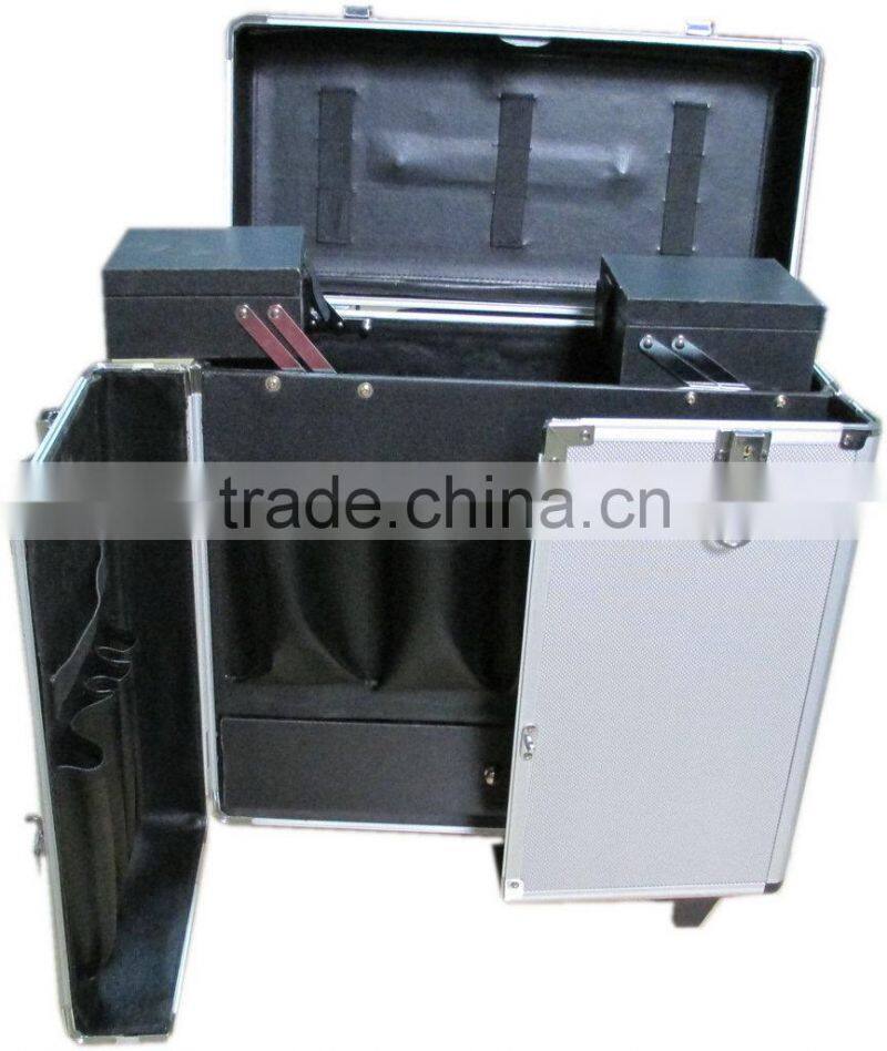 brand-new aluminum trolley case&aluminum tool trolley case with high quality