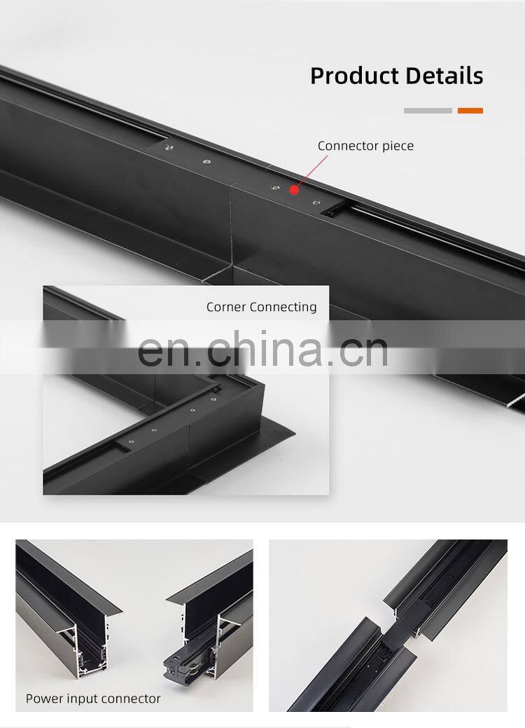 HUAYI New Product SMD Linear Magnetic Grille Lamp 6watt 12watt 18watt 24watt LED Track Light