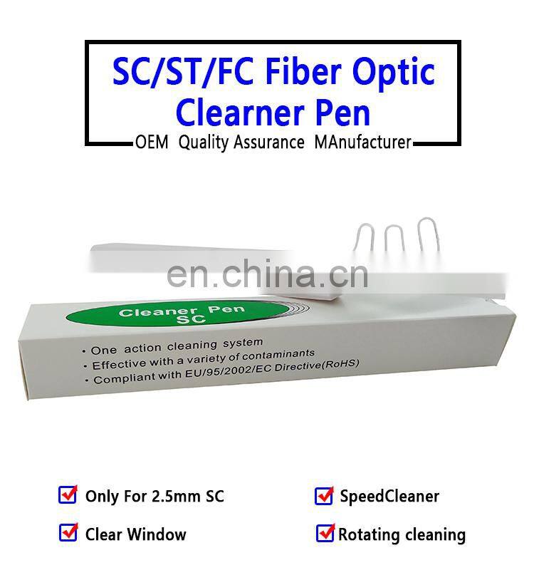 one click cheap optic fiber cleaner head 800 times lifetime
