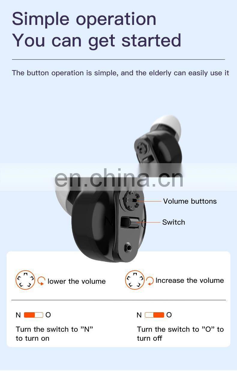 Portable aparelhos auditivos rechargeable hearing aid audifonos para la sordera